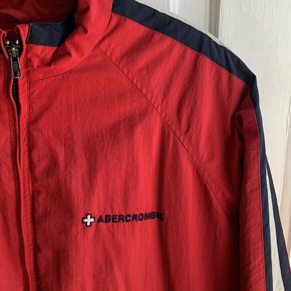 Vintage Abercrombie Fleece Lined Windbreaker Anorak Jacket - Picture 4 of 7